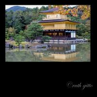 photograph of Golden Temple in Kyoto, Japan